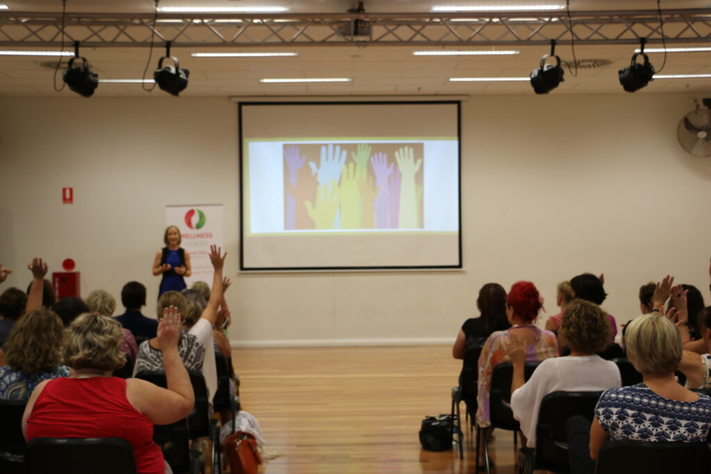 Jasmin giving a presentation about functional medicine